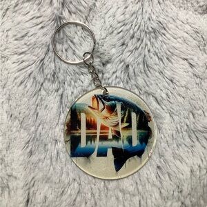 Dad bass acrylic key chain ring